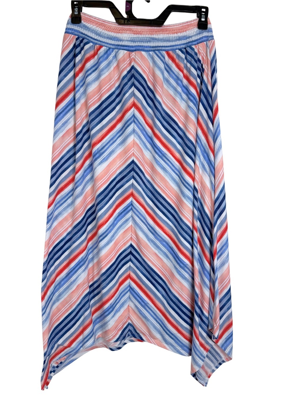 3/$20 Time and Tru Chevron Asymmetrical Maxi Skirt Size Medium